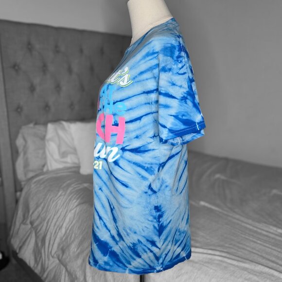 NWOT Backstreet Boys Cancun 2024 Concert Tie-Dye Short Sleeve Crewneck Tee Shirt - Picture 6 of 8